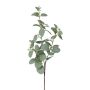 Branche décorative Eucalyptus PLAVEN avec des fleurs, vert, 70cm
