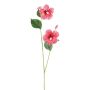 Branche décorative d'hibiscus SMOHLE, corail, 110 cm