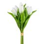 Bouquet artificiel de tulipes BORGA, blanc, 35cm
