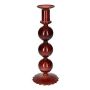 Bougeoir CHANANJA en verre, pour bougies cylindriques, marron-transparent, 24,8cm, Ø8,8cm