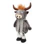 en peluche Dekotier Taureau STADEN, debout, gris, 20x13x46cm
