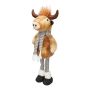 en peluche Dekotier Taureau STADEN, debout, brun-gris, 25x18x67cm