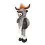 en peluche Dekotier Taureau STADEN, debout, gris, 25x19x67cm