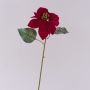 Poinsettia artificiel en velours LIBASSE, rouge, 45 cm