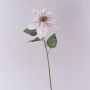 Poinsettia artificiel en velours LIBASSE, blanc-rose, 65 cm