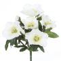 Rose de Noël en plastique TRUNDE, piquet, blanc, 25cm