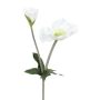 Rose de Noël en plastique TRUNDA, blanc, 45cm