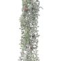 Suspension décorative Mélèze WODRI, piquet, pommes de pin, givré, blanc-vert, 125cm