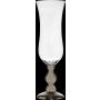 Grande verre à champagne PIYA sur pied, transparent-argenté, 90cm, Ø29cm