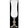Grande verre à champagne PIYA sur pied, transparent-argenté, 117cm, Ø39cm