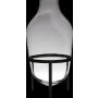 Grand vase en verre CAMILO sur pied, transparent, 75cm, Ø39cm