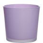 Pot de fleurs en verre ALENA FROST, violet clair mat, 11cm, Ø11,5cm