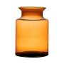 Bougeoir HANNA EARTH, verre, orange-marron-transparent, 20cm, Ø14cm