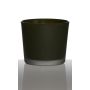 Grand verre à bougie ALENA FROST, vert foncé mat, 9cm, Ø10cm
