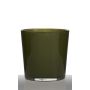 Pot de fleur en verre ALENA, vert foncé, 19 cm, Ø 19 cm