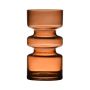 Vase décoratif en verre TAMLIN, orange-marron-transparent, 17 cm, Ø 9 cm