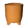 Pot à plantes CATIA avec pieds, céramique, orange-marron, 16cm, Ø15,5cm