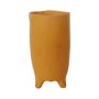 Vase décoratif en céramique CATIA avec pieds, orange-marron, 20cm, Ø11cm