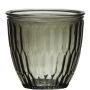 Cache-pot JOCELYN en verre, motif, gris-transparent, 10cm, Ø11cm