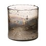 Lampe de table GOLIAT en verre, argent antique, 15 cm, Ø 15 cm