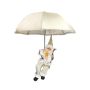 suspendu Père Noël Noël SISSON avec Schirm, LEDs, ivoire-blanc, 77cm, Ø70cm