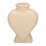 Bouteille décorative en verre BELEZA en forme de cœur, avec socle, sable mat, 8,5 x 5,5 x 11,2 cm