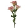 Faux Lisianthus ALARONA, rose-crème, 55cm