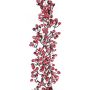 Guirlande déco Symphorine ZENMIR, enneigé, rouge, 185cm, Ø25cm