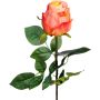 Rose artificielle SUNJIK, orange-rose-jaune, 75 cm, Ø 7 cm