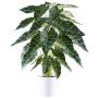 Alocasia Sanderiana artificiel PIVLA, cache-pot en mélamine, vert, 70cm