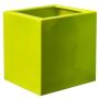 Pot de fleurs DILLY en fiberstone, brillant, vert citron, 50x50x50cm