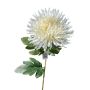Chrysanthème artificiel HIKJON, blanc crème, 75 cm, Ø 18 cm