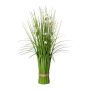 Composition florale artificielle herbe à lampe en bouquet JIRVO avec fleurs et panicules, blanche, 50cm