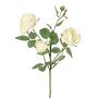 Branche de rose artificielle DIAMANTIS, crème, 70 cm, Ø 5-8 cm