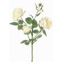 Branche de rose artificielle DIAMANTIS, crème, 70cm, Ø5-8cm