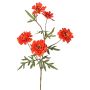 Branche décorative Chrysanthème PRUDENCE, collection écologique, rouge-orange, 75cm, Ø5-6,5cm