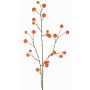 Branche artificielle de pommier ornemental NONGIH avec fruits, orange, 90cm