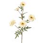 Branche décorative Chrysanthème PRUDENCE, collection écologique, crème-jaune, 75cm, Ø5-6,5cm