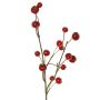 Branche artificielle de pommier ornemental NONGIH avec fruits, rouge foncé, 60 cm