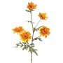 Branche décorative Chrysanthème PRUDENCE, collection écologique, jaune-orange, 75cm, Ø5-6,5cm