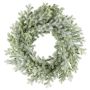 Couronne décorative d'if FUVRO, givré, blanc-vert, Ø40cm