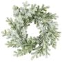 Couronne décorative d'if FUVRO, givré, blanc-vert, Ø28cm