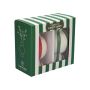 Vase soliflore bombé en forme de bonbon AMIEL en céramique, 2 pièces, vert-rouge-blanc, 11,5cm, Ø6cm