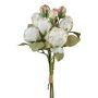 Bouquet artificiel de roses JARZO, blanc, 55cm