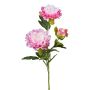 Branche de fleurs artificielles Pivoine SLORMEK, rose-blanc, 65cm