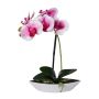 Orchidée Phalaenopsis artificielle ORWAN, coupe décorative, racines, blanc-lilas, 30cm
