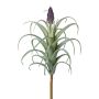 Plante succulente artificielle Tillandsia stricta KROST, piquet, fleur, vert-lilas, 23cm