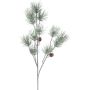 Branche artificielle Pin GRALTO avec des pommes de pin, givré, gris-vert, 85cm