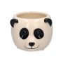 Pot de fleurs Panda KIRINA en céramique, blanc-noir, 9,3 x 8,4 x 6,5 cm