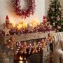 Guirlande de symphorine artificiel HOSARA décoré de sucettes, rouge, 185cm, Ø25cm